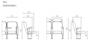 Chair Oscar Slim dimensions