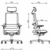 Ergonominė kėdė Xilium su dvigubu atlošu.