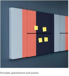 Sileo acoustic wall panels.