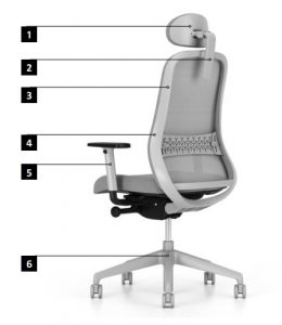 Ergonomic chair Souly Light grey version (CC-G