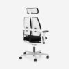 Žaidimų kėdė Xilium Gaming chair black&white su baltu rėmu